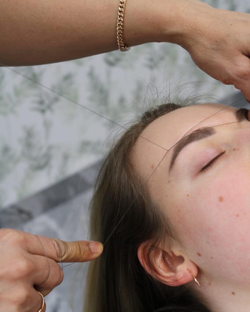 Brow shaping in the studio