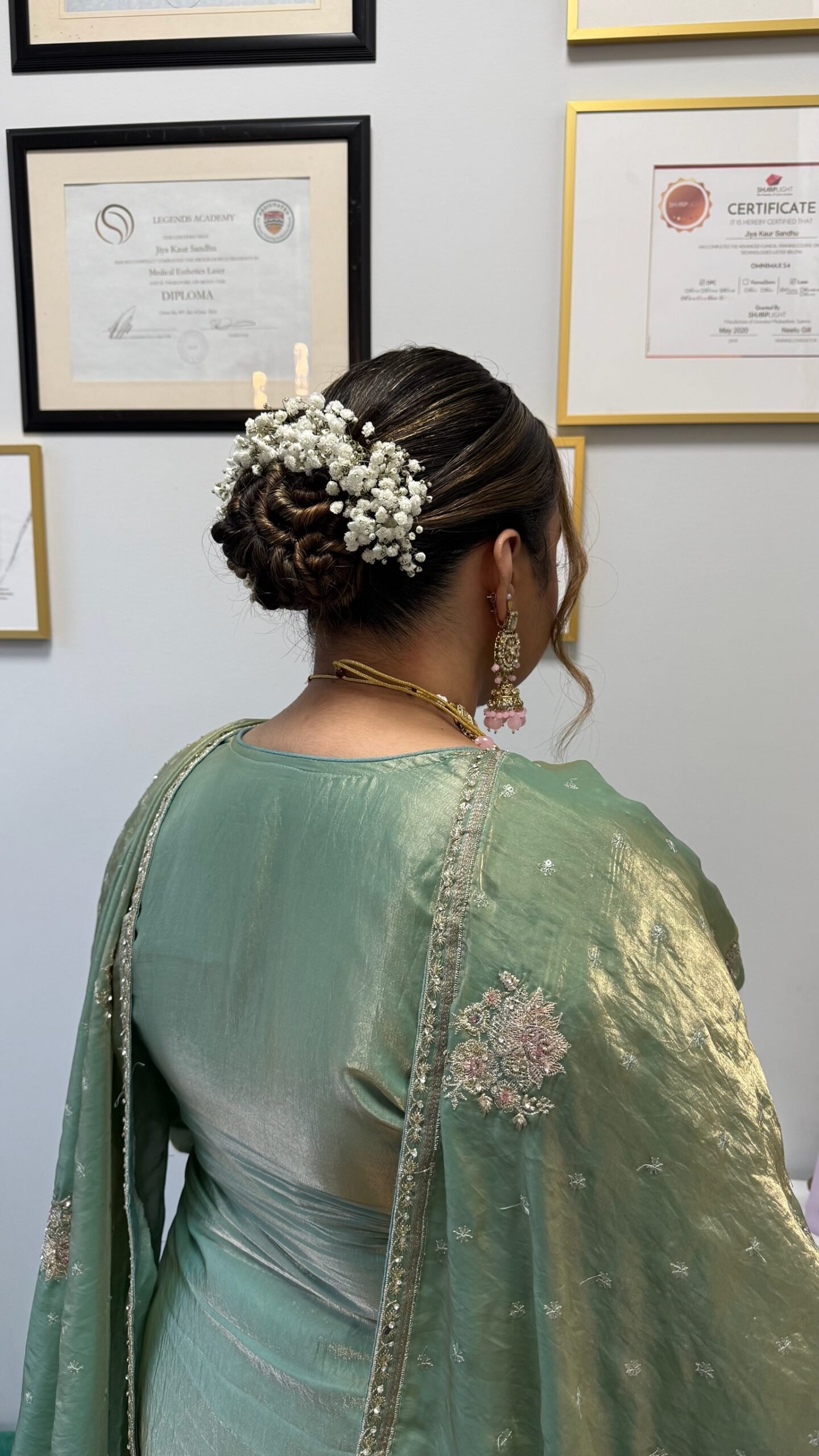 Bridal hair styling